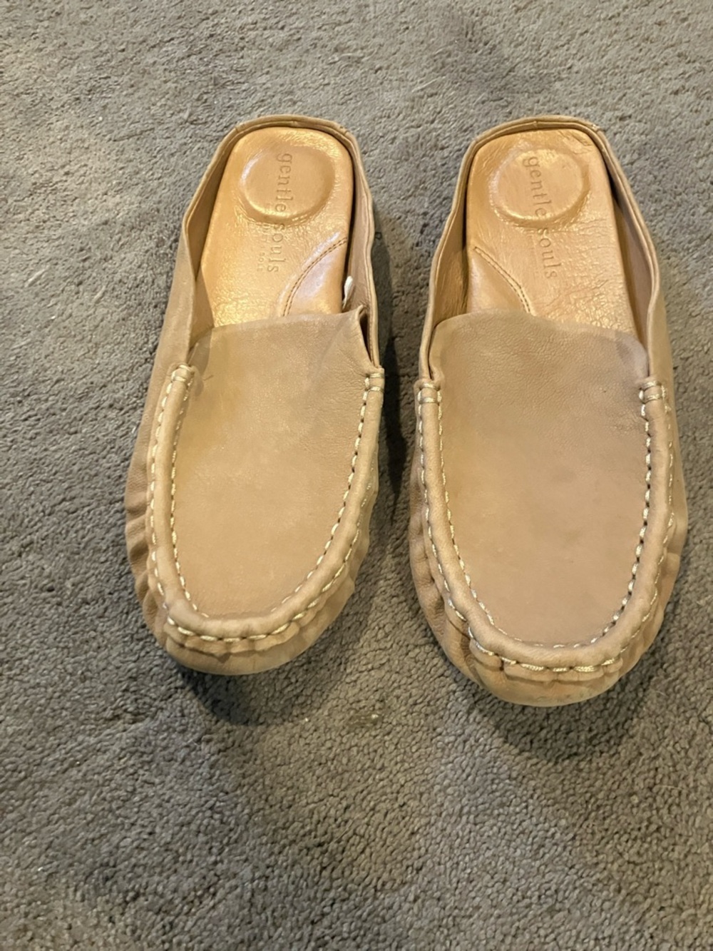 EUC suede mules